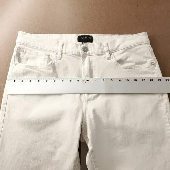 Lucky Brand 412 Authentic Slim Jeans Straight Leg Stretch Men 32x32 Beige Preppy - Picture 10 of 13